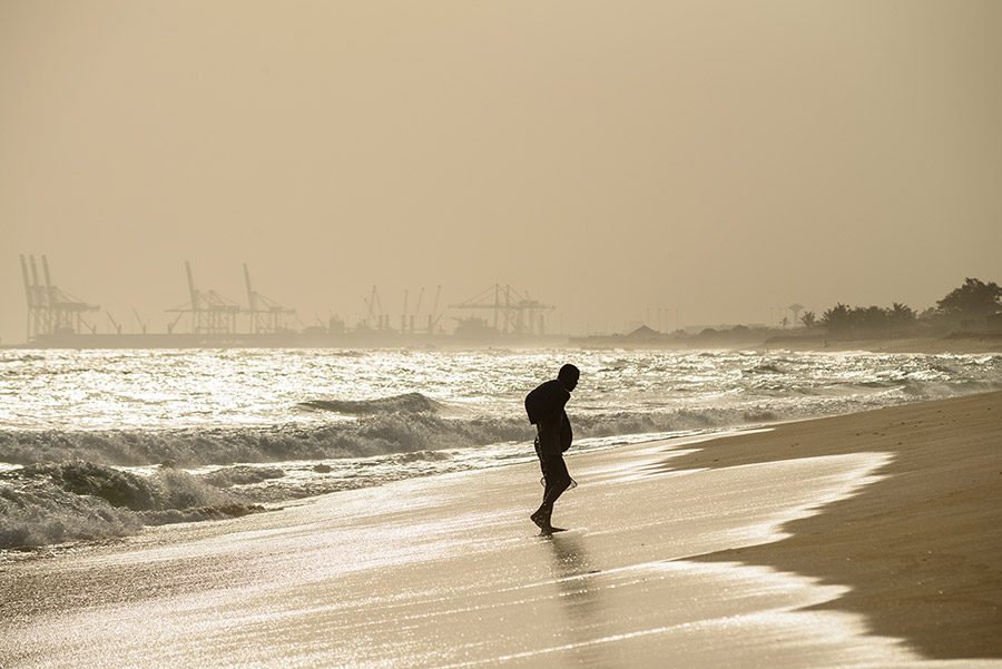 Abendstimmung am Strand von Lomé